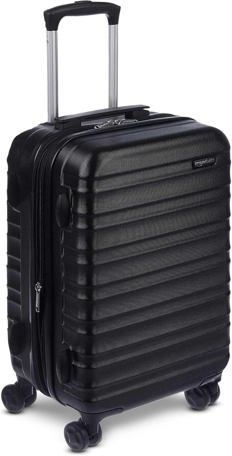 Product Name: Amazon Basics 21-Inch Hardside Carry-On Luggage with Spinner Wheels, Expandable Hard Shell, Telescoping Handle, Black